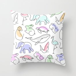 animals Throw Pillow
