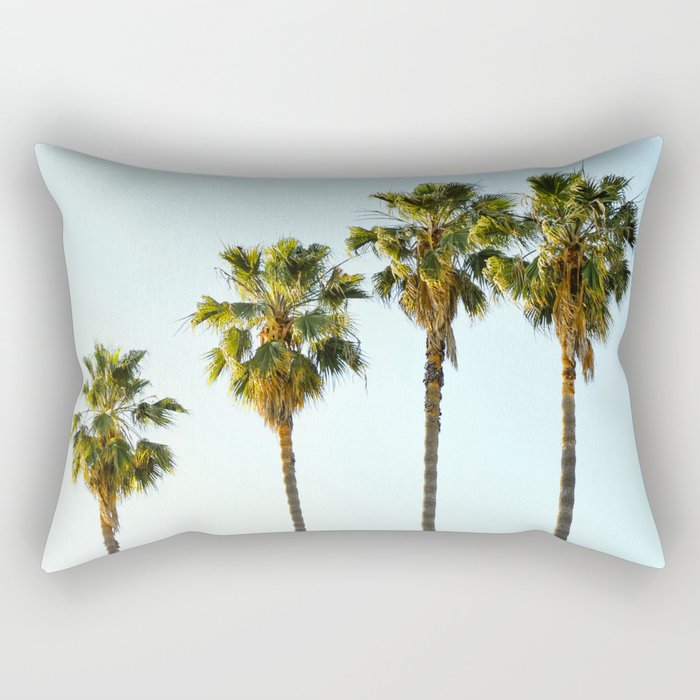 Four Palm Trees Rectangular Pillow