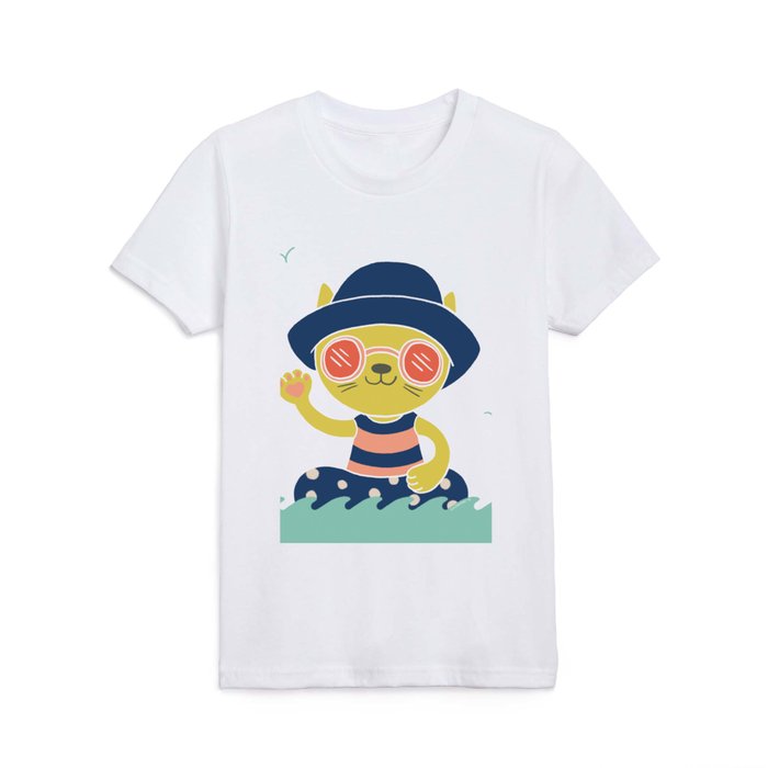 Cat Wave Kids T Shirt