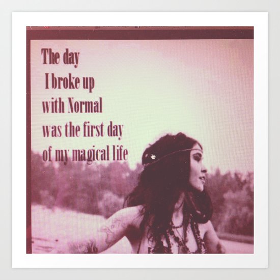 Break up with normal Art Print