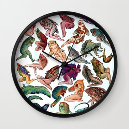 Reverse Mermaids Wall Clock | Fisherman, Carp, Reversemermaid, Mermaids, Merman, Siren, Fish, Pinup, Goldfish, Eel 
