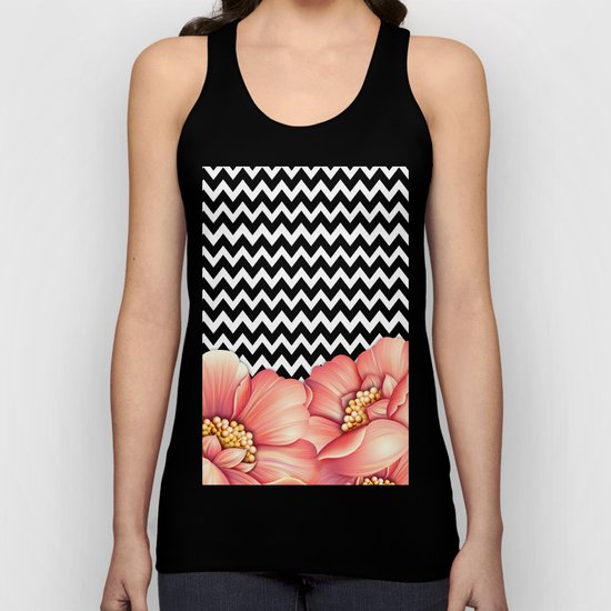 flower power and chevron Unisex Tank Top