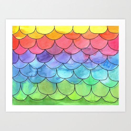 Rainbow Scales Art Print
