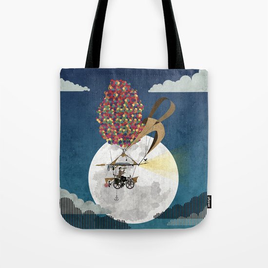 Flying Bicycle Tote Bag