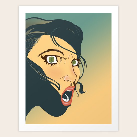 Shoked Art Print