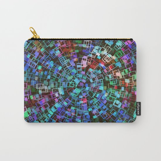 Blue Squared Vortex Carry-All Pouch