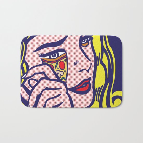 Crying Pizza Girl Bath Mat