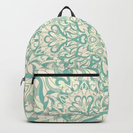 Green Pastel Unique mandala Backpack