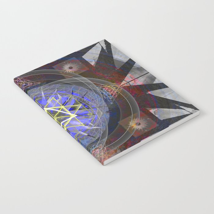 Cosmic Pulse Mandala Sacred Geometry Ancient Vision Print Notebook