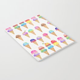 Summer Ice Cream Cones Notebook