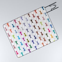 Colorful Ants Insects Art Picnic Blanket
