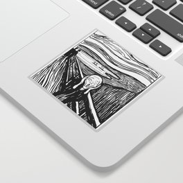 Edvard Munch - The Scream Lithography Sticker