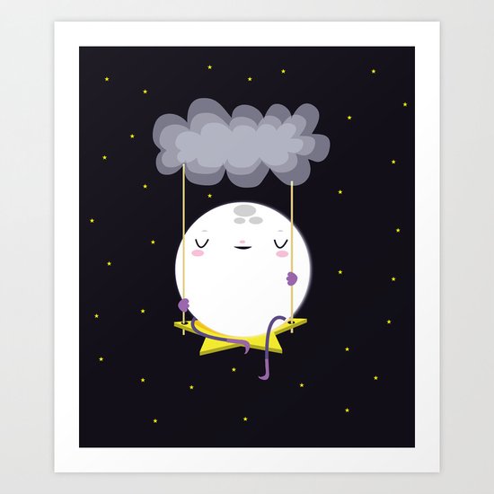 The moon Art Print