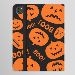 Halloween Boo Jack-O-Lanterns Black & Orange iPad Folio Case