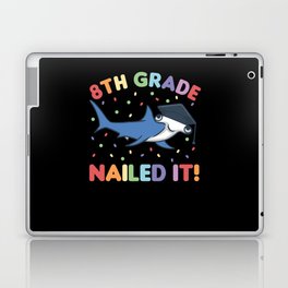 8th Grade Nailed It Hammerhead Shark Graduation Laptop Skin