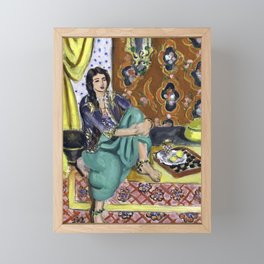Henri Matisse 'Odalisque' Orientalist Female Figurative Art Framed Mini Art Print
