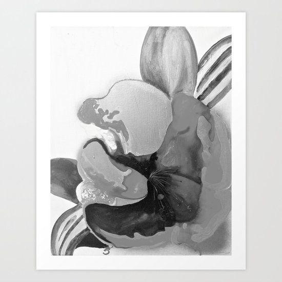 Burn The Flowers for Fuel Grey Art Print