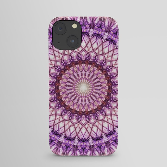 Pink and violet mandala iPhone Case