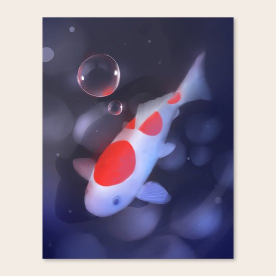 Kohaku Koi Fishu Canvas Print
