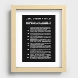Zero Gravity Toilet Instructions from 2001: A Space Odyssey Recessed Framed Print