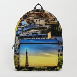 Eiffel Tower Paris City Landscape Backpack