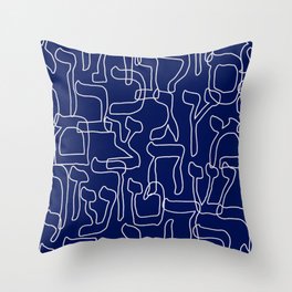 Hebrew Alphabet Seamless Pattern Throw Pillow