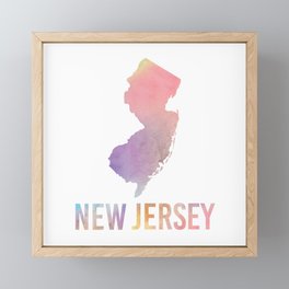 Watercolor State - NJ Framed Mini Art Print