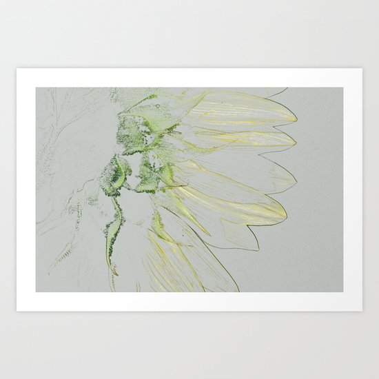 Sunflower Abstract Art Print
