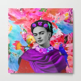Freeda | Frida Kalho Metal Print | Colorful, Kalho, Popart, Buyart, Wallart, Freeda, Tapestry, Painting, Face Mask, Vintage 