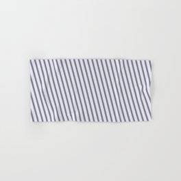 [ Thumbnail: Gray & Lavender Colored Stripes/Lines Pattern Hand & Bath Towel ]