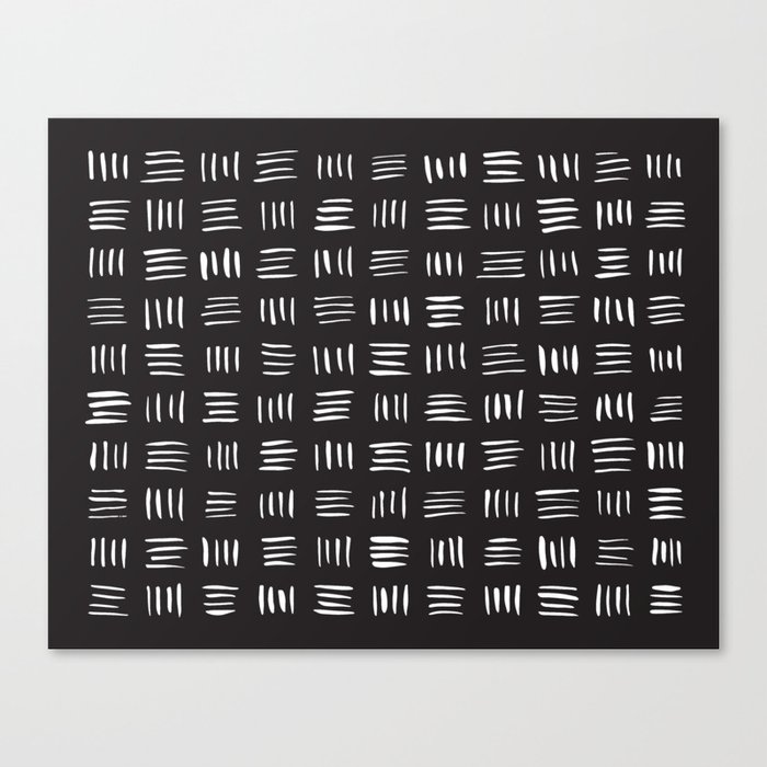 Lines on Lines // White Canvas Print