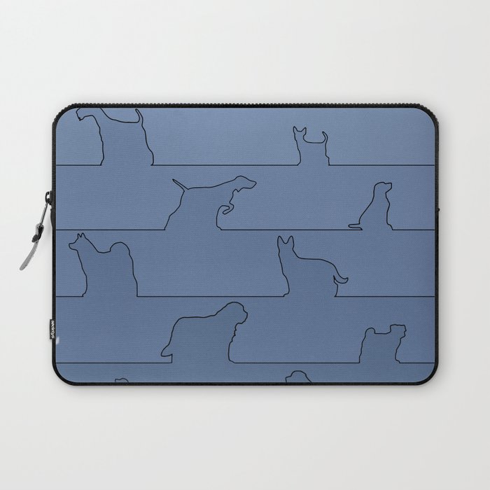Blue Dog Ombre Laptop Sleeve