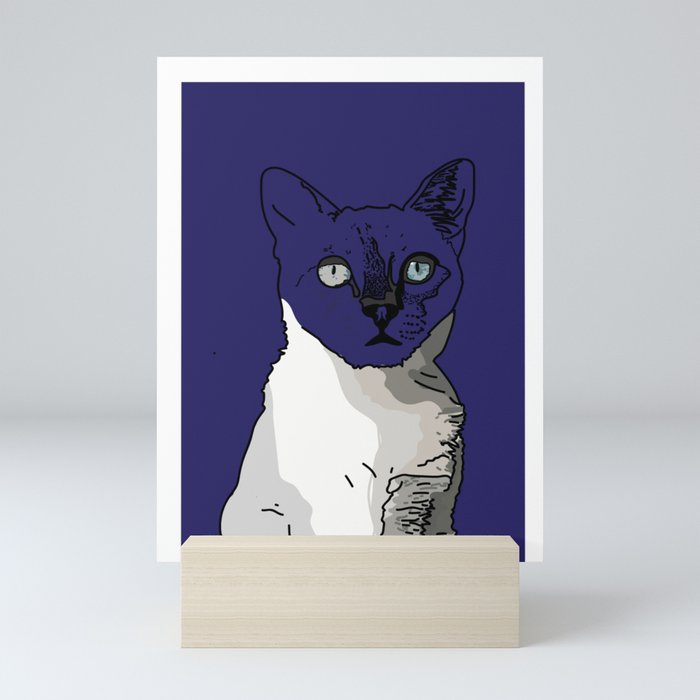 Blue Russian Cat Mini Art Print