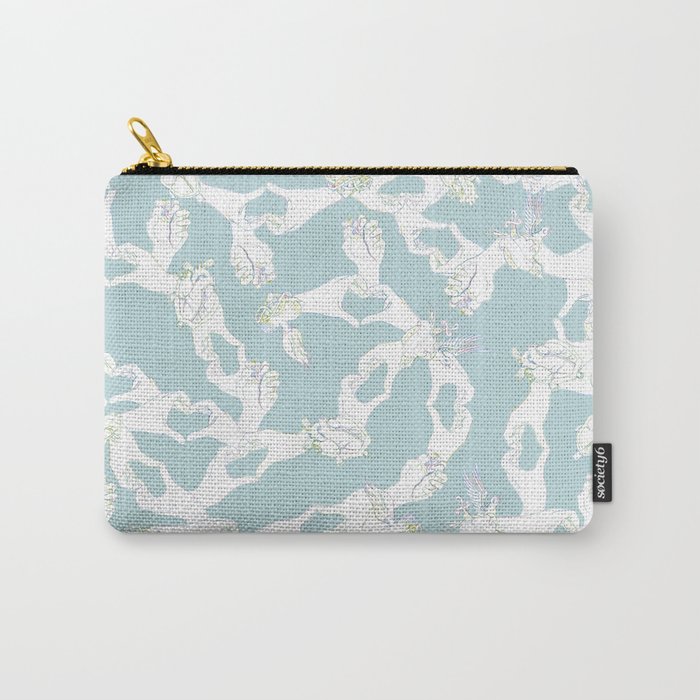 "Loving Hands" (turquoise) Carry-All Pouch