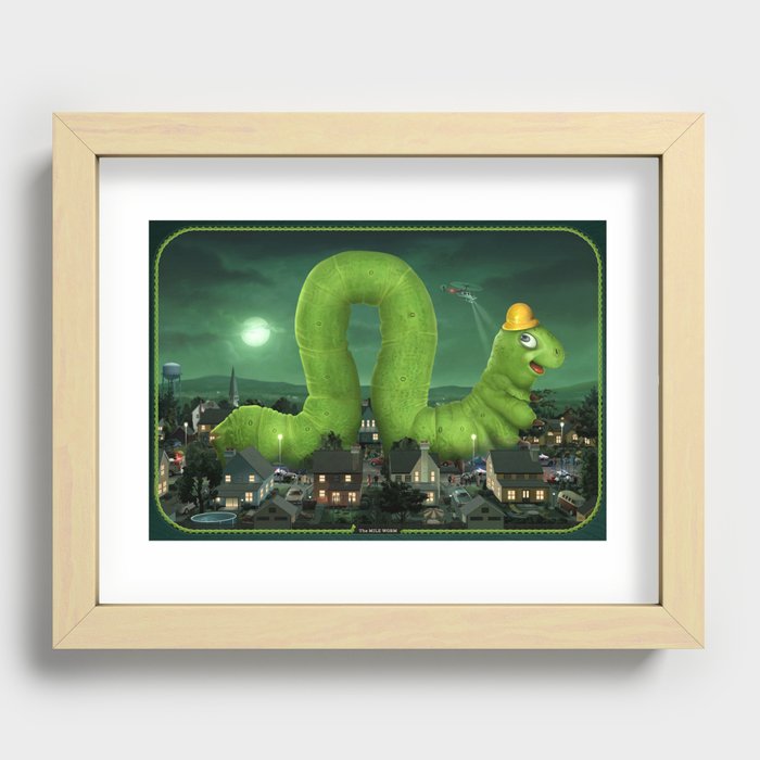 The Mile Worm Recessed Framed Print