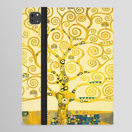 Gustav Klimt (Austrian, 1862-1918) - Title: The Tree of Life (Stoclet Frieze) - Date: 1905-1911 - Style: Art Nouveau, Symbolism - Genre: Symbolic painting - Digitally Enhanced Version (2000 dpi) - iPad Folio Case