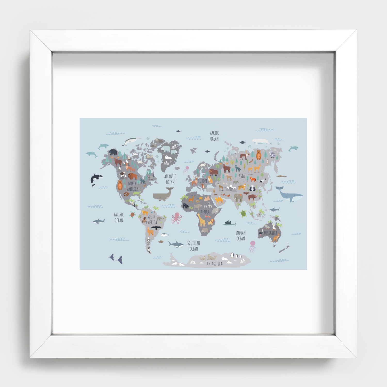 world map poster for kids