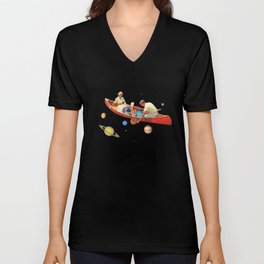 Big Bang Generation - A romantic boat ride amongst planets & stars in space V Neck T Shirt