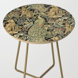 william morris forest - peacock Side Table