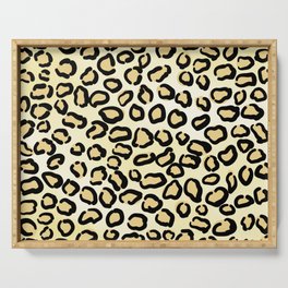 Real Leopard Background Pattern Serving Tray