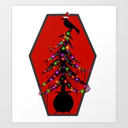 Merry Creepmas | Happy Holidays Christmas Tree Art Print
