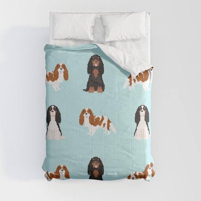 Cavalier King Charles Spaniel mixed coats dog breed must have cavalier spaniels gifts Comforter