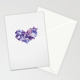Dragonfly Heart - Ultraviolet Purple Stationery Cards