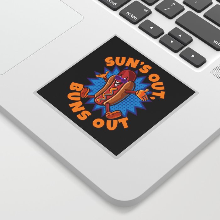 Suns Out Buns Out Hot Dogs Sausages Sticker