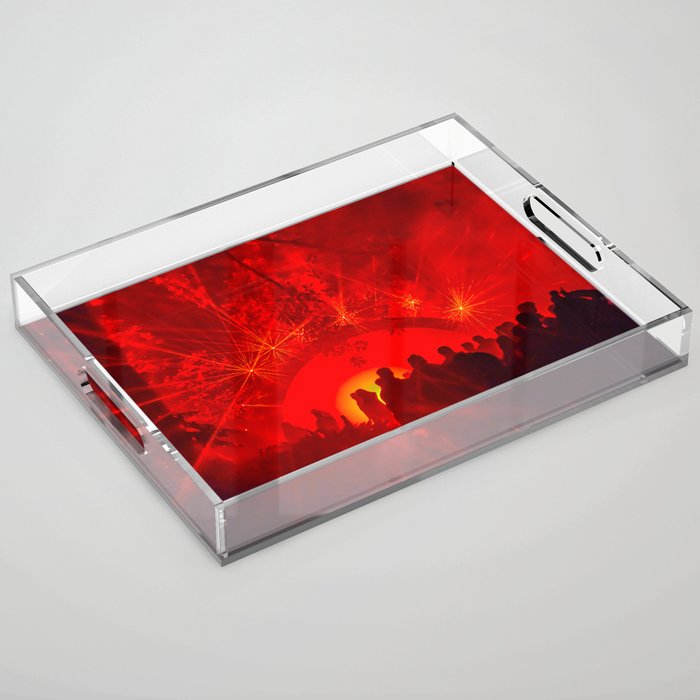 "On fire" - Light cycles laser light show Adelaide South Australia Acrylic Tray