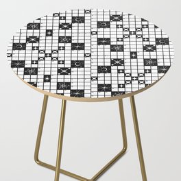 Midcentury Crossword Puzzle Side Table