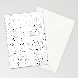Black and White Spilled Ink Splatter Splashes Speckles Stationery Card