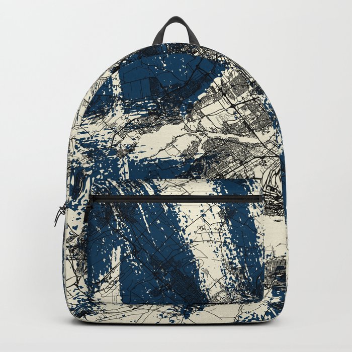 Artistic Montreal, Canada Map Illustration. Aesthetic  Backpack