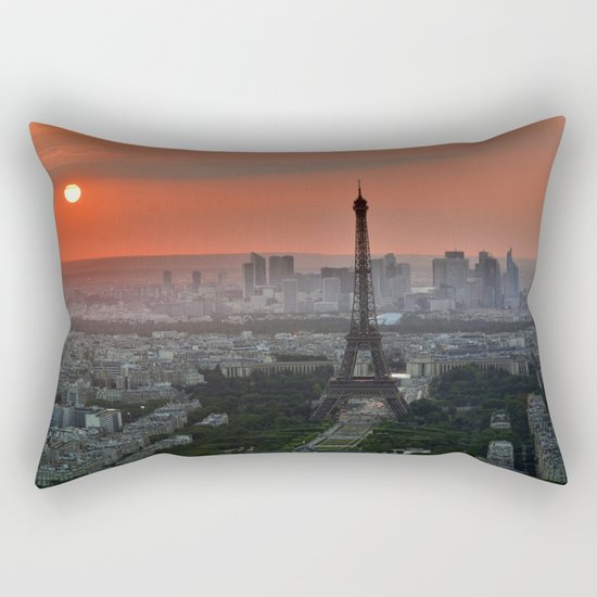 Paris le soir Tour Eiffel Rectangular Pillow