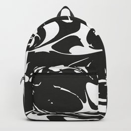 Black and White Marble Surface Design Backpack